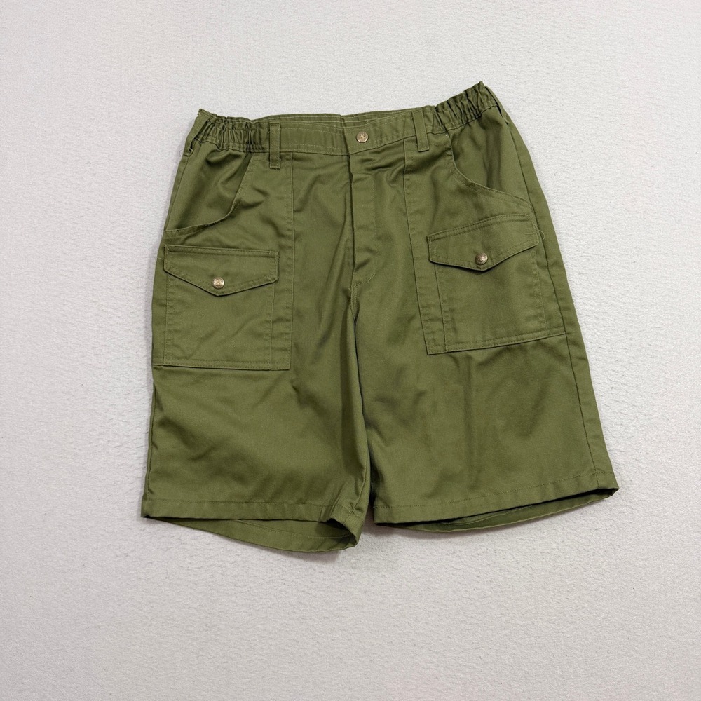 Vintage Boy Scouts America Cargo Shorts Men's 34 Snap Official Uniform Green 90s